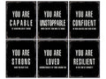 Positive Affirmations Wall Art - Motivational Quotes for Home Office & Classroom Decor