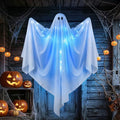 Outdoor Halloween Hanging Ghost Decor with LED Lights, 47 Inch