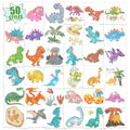 Partywind Dinosaur Glitter Temporary Tattoos for Kids - 50 Sheets, Dinosaur Variation