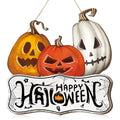 Halloween Pumpkin Wreath Welcome Front Door Sign - Fall Decor