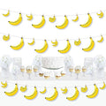 Tropical Party Clothespin Garland Banner - DIY Banana Decorations, 44 Pieces