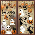 Halloween Window Clings Set - Cute Ghost Pumpkin Black Cat Decorations