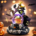 Halloween Snow Globe Lantern with Music & Lights - Magic Witch Variation
