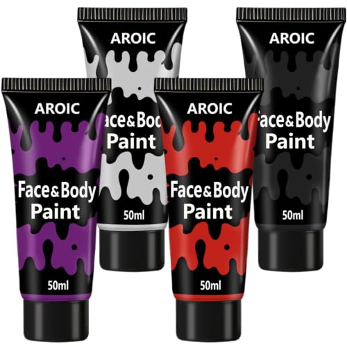 Kids Face Body Paint Set - 4 Colors Water-Based Face Painting Kit, 6.76 Oz