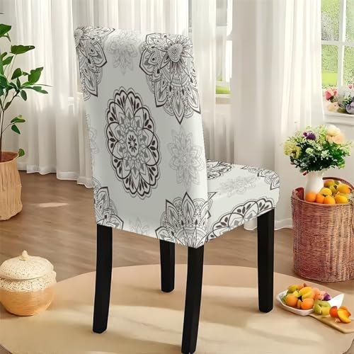 7-Piece Mandala Table Cloth and Chair Cover Set - Rectangular Dining Decor