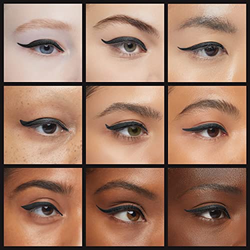 Erinde 6PCS Double-Headed Eyeliner Stamp Pen Set - Black, Winged & Decorative Shapes