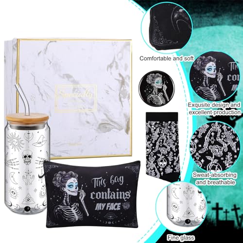 Gothic Witch Gift Set with Glass Cup and Accessories - Black / Gothic Witch Variation
