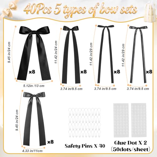 Black Bow Wall Decor - Halloween & Birthday Party Decorations - Variation: Black
