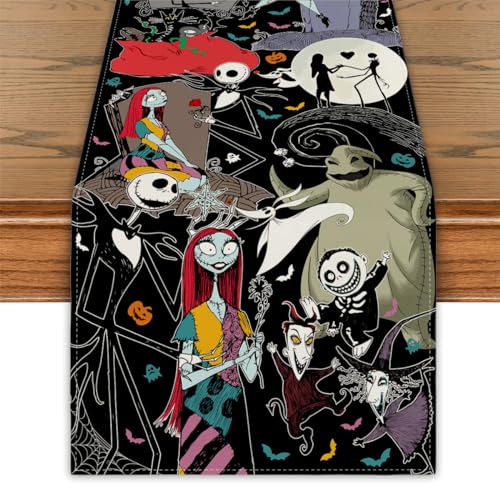 Halloween Table Runner 13x72 Inch Spooky Party Decor Linen