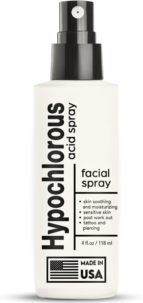 BodyJ4You Hypochlorous Acid Spray for Face Cleaner - HOCL Facial Toner Acne Sensitive Skin - HOCL Molecule Spray Topical Skin Redness Relief Breakouts - Piercing Aftercare Solution Fine Mist - 4 Fl Oz