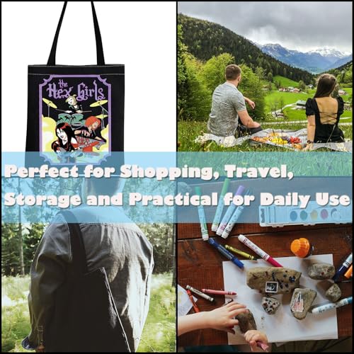 Hex Tote Bag - Horror Comedy Cartoon Inspired Halloween Gift Goth Rock Fan Accessory