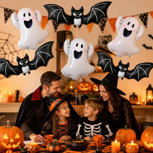 Halloween Ghost Balloons - Ghost Variation, 6 Pack Halloween Decorations