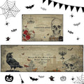 Autumn Halloween Gothic Skull Kitchen Rugs Set of 2 Non Slip Washable ArtSocket