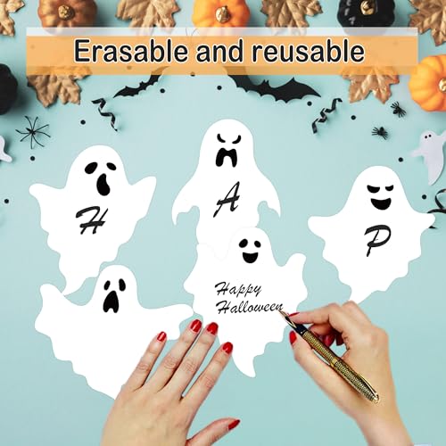 Halloween Ghost Paper Cutouts - 45 PCS Ghost Decorations for Bulletin Boards & Classroom