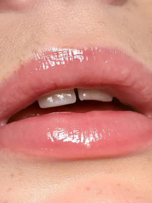 REFY Lip Gloss - Blush (Light, neutral pink) + Bonus Premium Korean Hydrating Sheet Masque