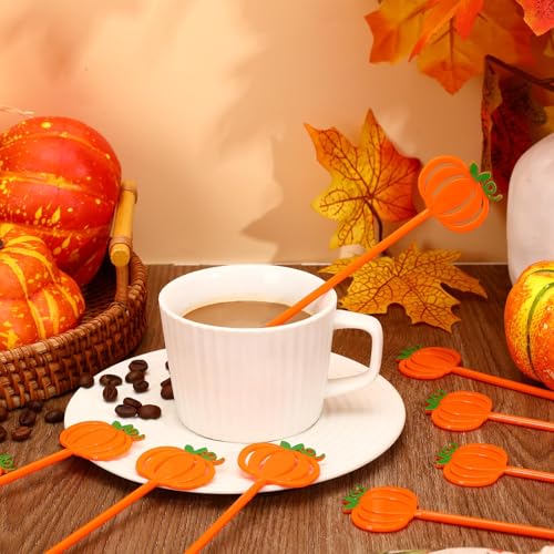 Pumpkin Style Fall Coffee Stir Sticks - Halloween Drink Stir Sticks 36 pcs