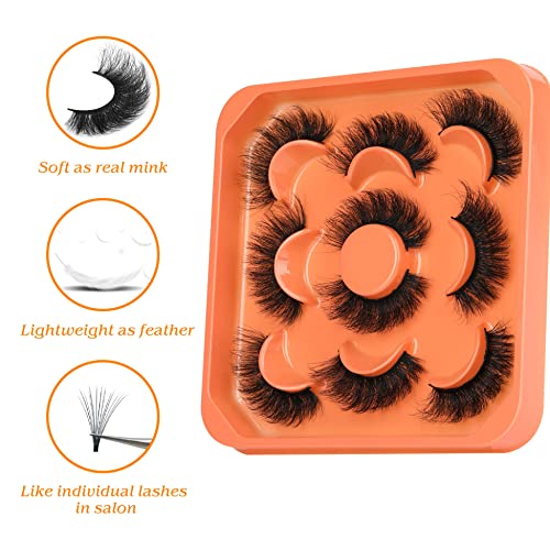 Full Volume Faux Mink False Eyelashes 18mm Thick Natural Look - Thick Volume P1