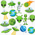 Alien Cupcake Toppers Set of 48 - Space Theme Cake Decorations for Party, Halloween, Birthday