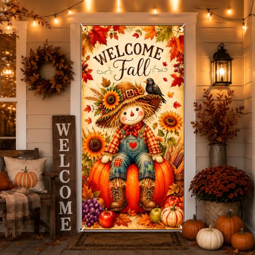 Thanksgiving Door Cover Decoration 71 x 35 Inches - Style C