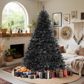 Black Artificial Christmas Tree 6ft with 818 Tips - Holiday Decor