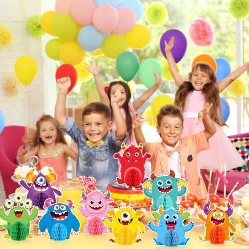 Monster Honeycomb Centerpieces Set - Monster Party Decorations - Variation of THIS listing