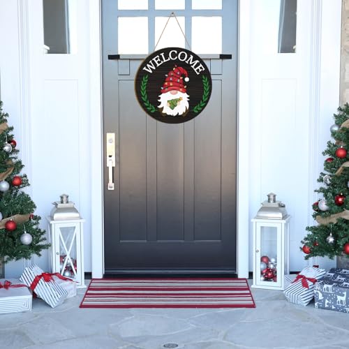 Black Interchangeable Welcome Sign for Front Door - Holiday Porch Decor