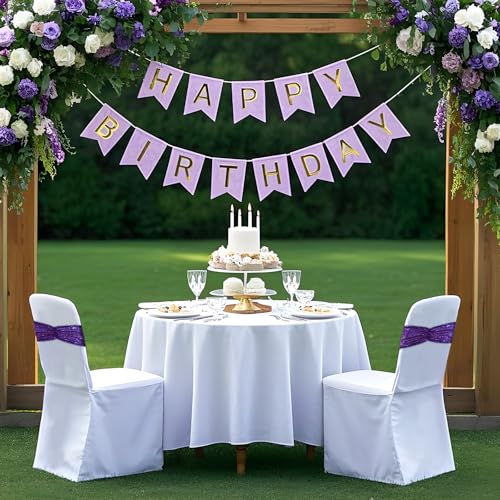 Purple Chair Sashes with Bows - Sequin Wedding Cover Decorations 50PCS - Variation of Purple / 50PCS