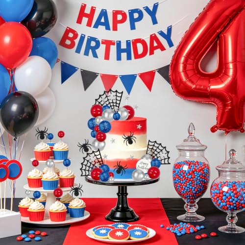 Spider Cake Topper 39Pcs Halloween Birthday Decoration Set - Variation 5