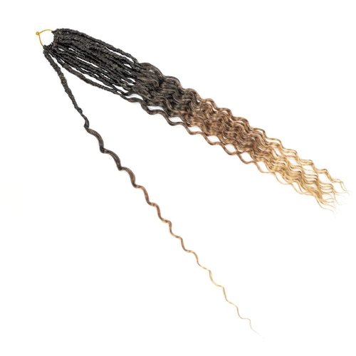 DoeSeor 30 Inch Goddess Locs Crochet Hair 8 Packs New Soft Faux Locs Crochet Braids Deep Wave Pre Looped Hair Extensions for Black Women(3T3027/8PCS/30inch)