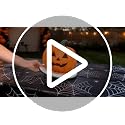 Halloween Spider Web Tablecloth - Black Plastic Disposable Cover - 8 Pack Variation 1