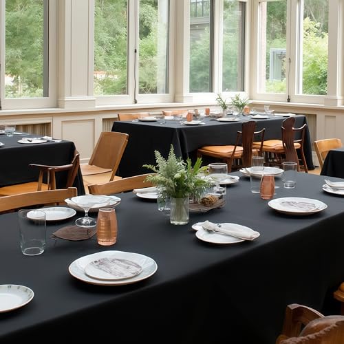 Black Rectangle Tablecloths for 8 Foot Tables - 6 Pack 60x120 Inch - Variation of THIS listing
