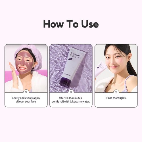 Papa Recipe Eggplant Clearing Mud Cream Mask - Deep Pore Purifying & Hydrating | Gentle Exfoliation for Sensitive Skin