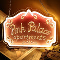 Pink Neon Palace Sign for Wall Decor - Dimmable LED Light for Bedroom & Party - Warm White & Pink Variant