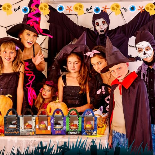 Halloween House Style Cupcake Box Set - 60 Clear Window Carriers for Treats