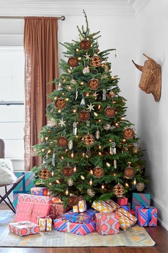 Large Bronze Christmas Ornaments Balls Set of 4 - Shatterproof Holiday Tree Decor