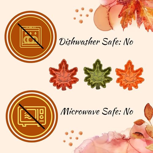 Autumn Leaf-Shaped Metallic Plastic Serving Dishes - Set of 3, Fall Decor & Party Supplies