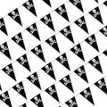 Black Pirate Banner Flags - 100 ft, 48 Pcs Pirate Triangle Bunting Decorations