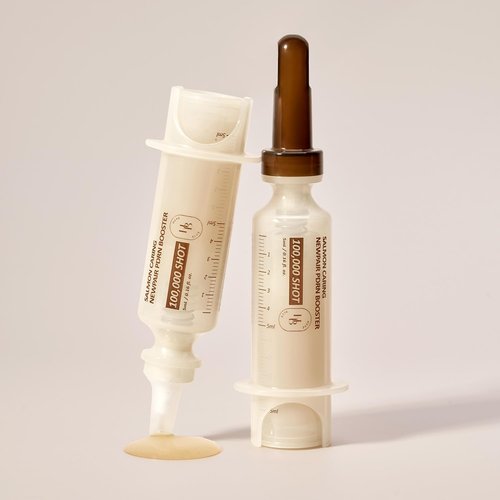 HEVEBLUE Salmon Caring Centella New Pair PDRN Booster 100,000 Shot Essence (2ea) - Salmon PDRN, Restore and Rejuvenate, Refine Skin Texture, Low Irritation, Korean Skincare, K-Beauty