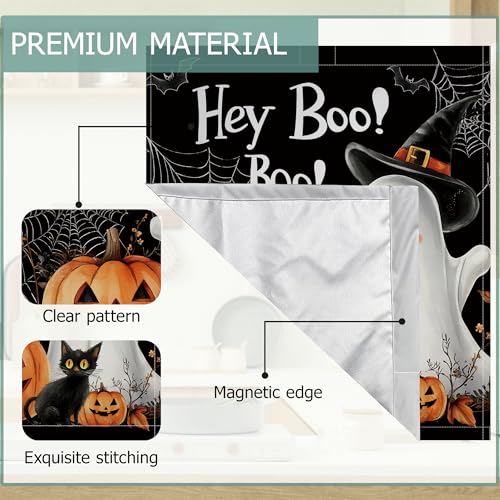 Cute Ghost Magnetic Dishwasher Cover for Kitchen Decor - 23x26 Inch