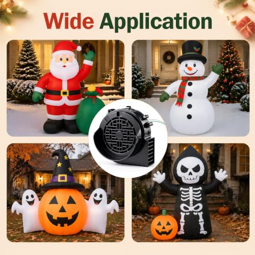 12V 1.5A Inflatable Blower Replacement Fan for Holiday Inflatables - 2 Pack
