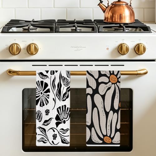 Funny Trump Kitchen Towel Set - Floral Hand Towels, Multi 1517 - 2 Pcs
