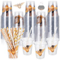 60 Sets Wizard Party Disposable Cups with Lids & Straws - 12oz Magic Theme