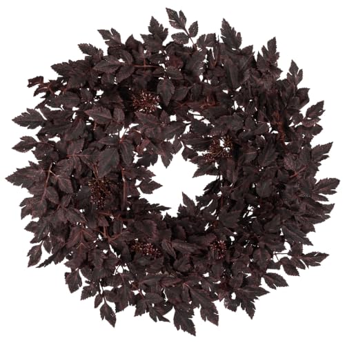 Fall Cimicifuga Wreath - 24-inch Artificial Autumn Door Decor for Indoor & Outdoor