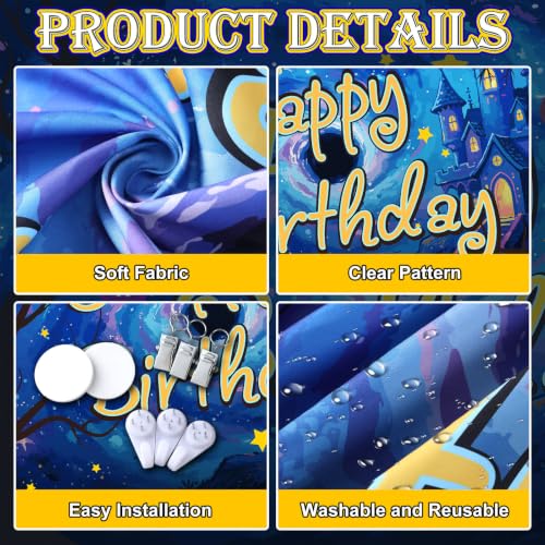 Horror Themed Birthday Photo Backdrop Spooky Party Decor - 59x39 inches