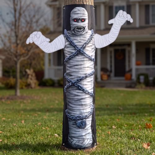 Halloween Tree Wrap Ghost Decoration with Mummy Hands Outdoor Yard Porch