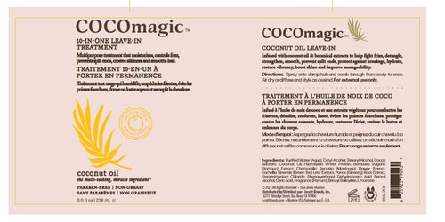 Cocomagic 10-in-1 Leave-In Hair Treatment - Hydrate, Detangle & Prevent Frizz | Paraben-Free, 8 oz