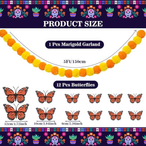 Day of The Dead Decorations Altar Kit - Orange & Black Mexican Fiesta Decor