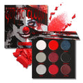Afflano Red Eyeshadow Palette - Gothic Black & Red Makeup, Metallic & Glitter Shades