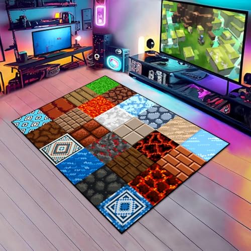 Pixel Game Element Rug 3'11