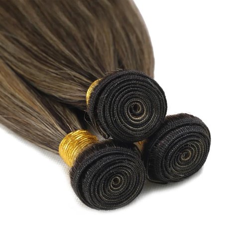 P4/613 Blonde Bundles Human Hair Straight Bundles 16 18 20 Inch Human Hair Weave 3 Bundle Unprocessed Brazilian Virgin Hair Brown Straight Human Hair Extensions 50 Grams/Bundle
